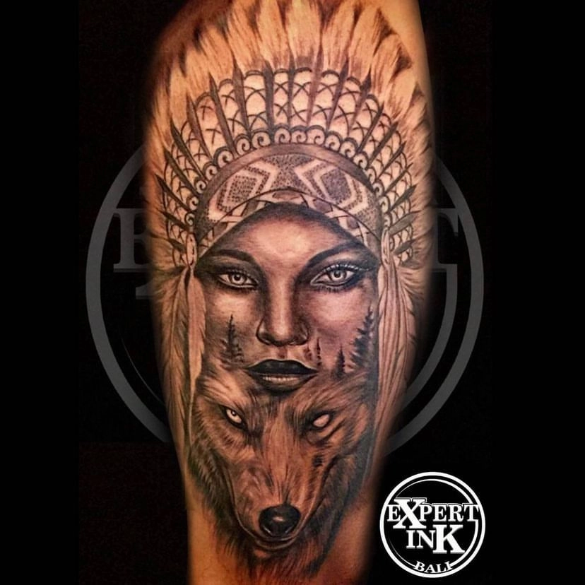 Premier Apache tattoo design in Bali by Expert Ink Seminyak